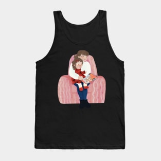 Mother and Daughter Reading books Tank Top